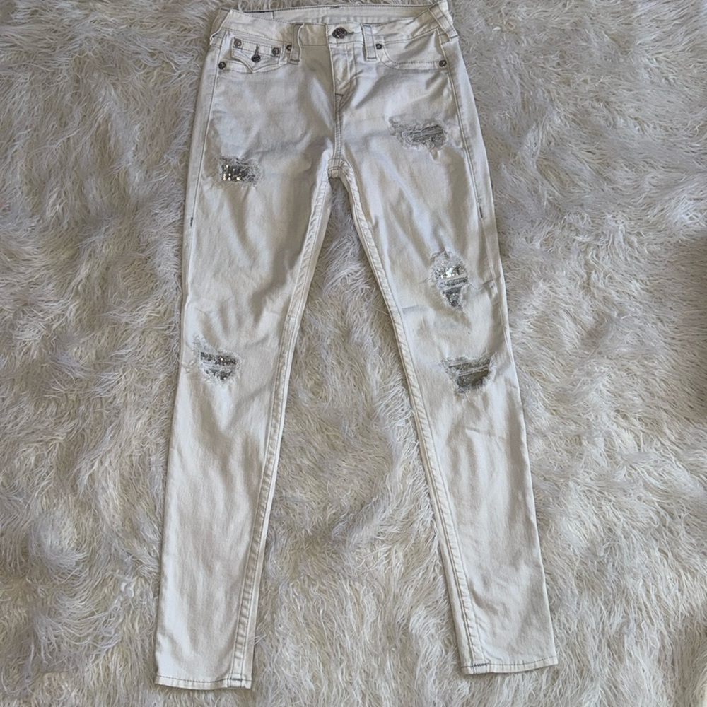 🤍True Religion White Jeans Size 28🤍